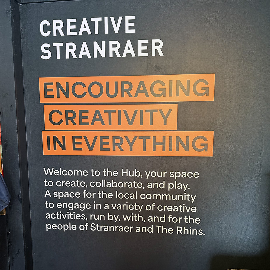 Signing from the Creative Hub at Stranraer.