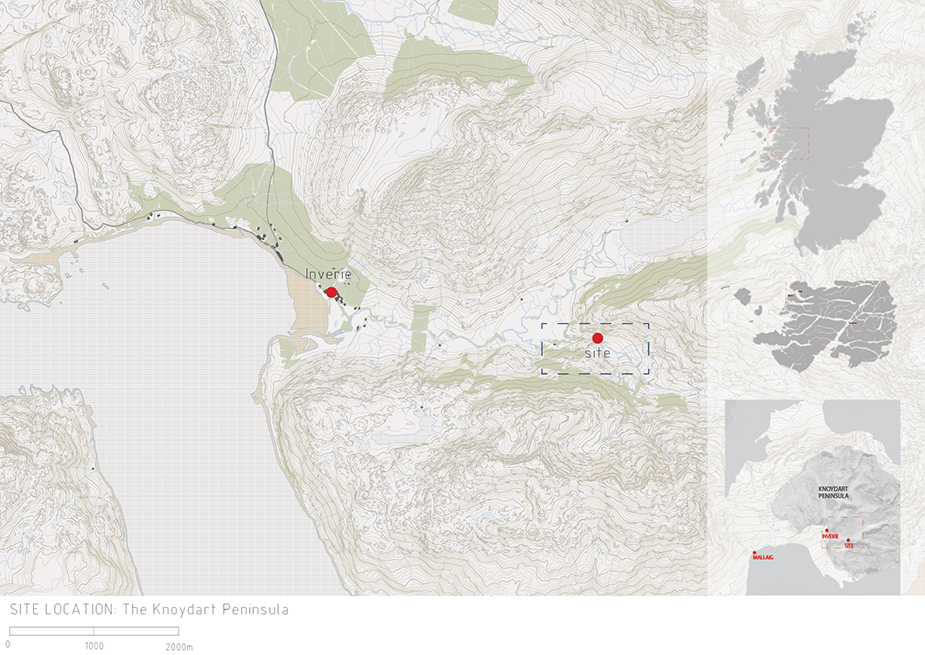 A map showing the location of the hidden network of mycelium by 2024 Student Award winner Ailsa Hutton