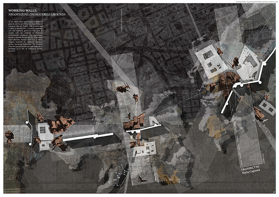 Aerial view of masterplan of Working Walls from 2024 Student Award winners Briony Potter and Isabelle Warren