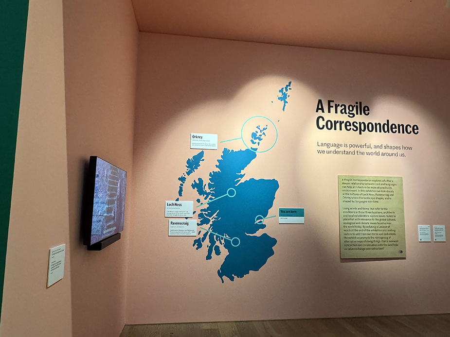 A map of Scotland with the words A Fragile Correspondence beside it.